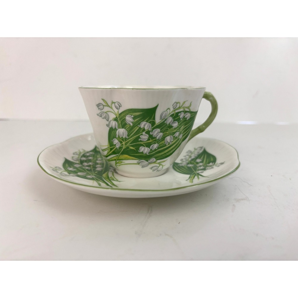 Shelley Lily of the Valley 13822 Fine Bone China Teacup Saucer England